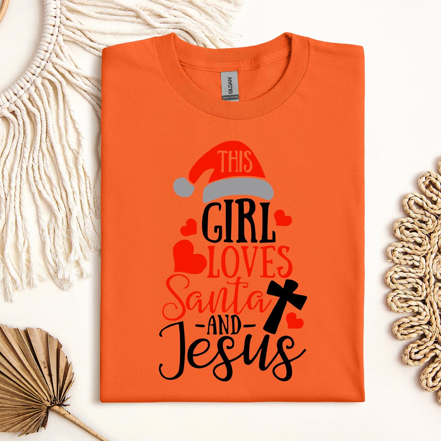 This Girl Loves Santa And Jesus