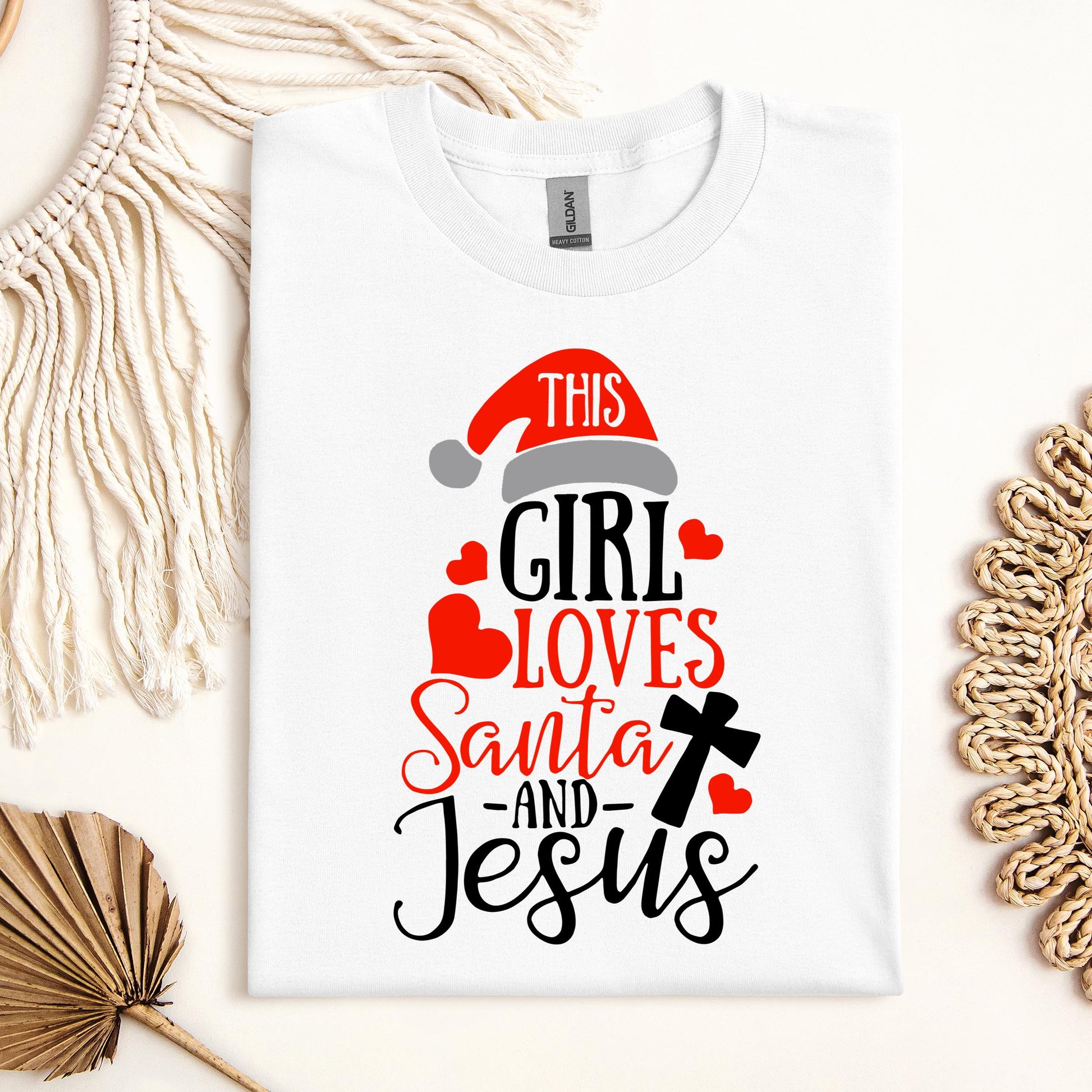This Girl Loves Santa And Jesus