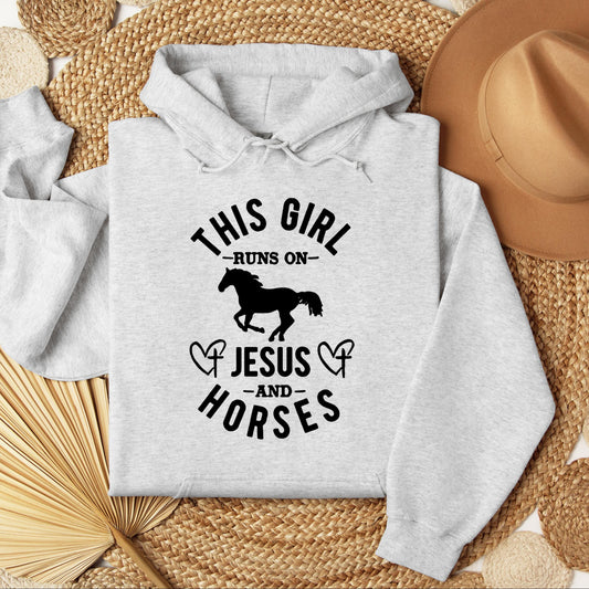 This Girl Runs On Jesus And Horses