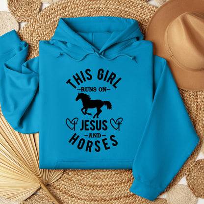 This Girl Runs On Jesus And Horses