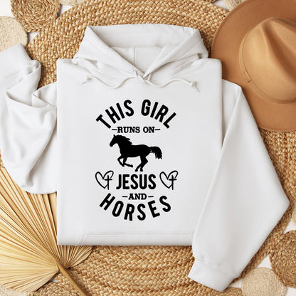 This Girl Runs On Jesus And Horses