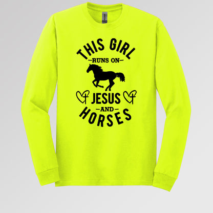 This Girl Runs On Jesus And Horses
