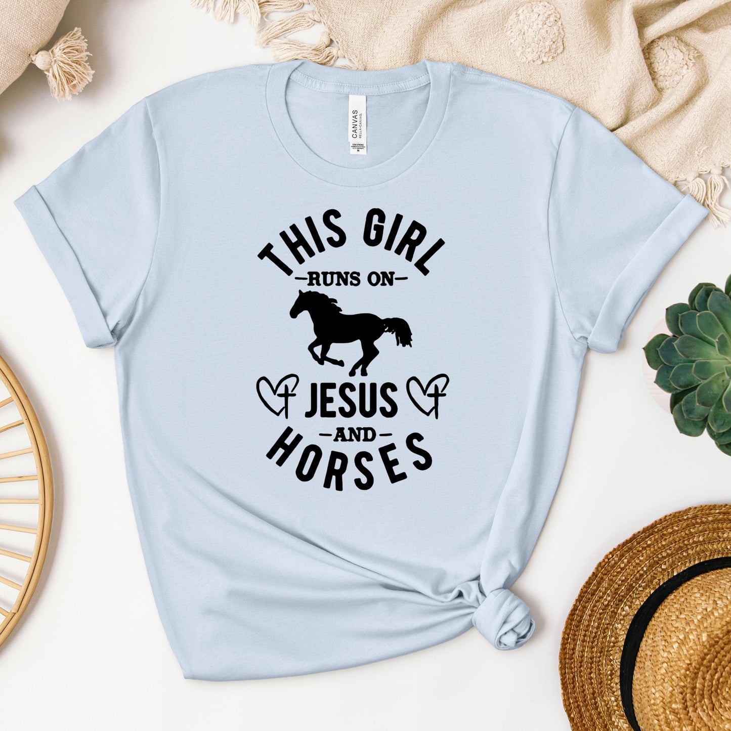 This Girl Runs On Jesus And Horses