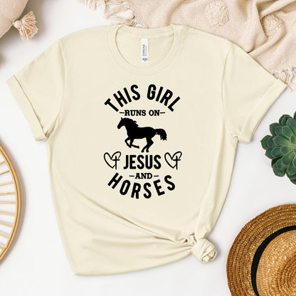 This Girl Runs On Jesus And Horses