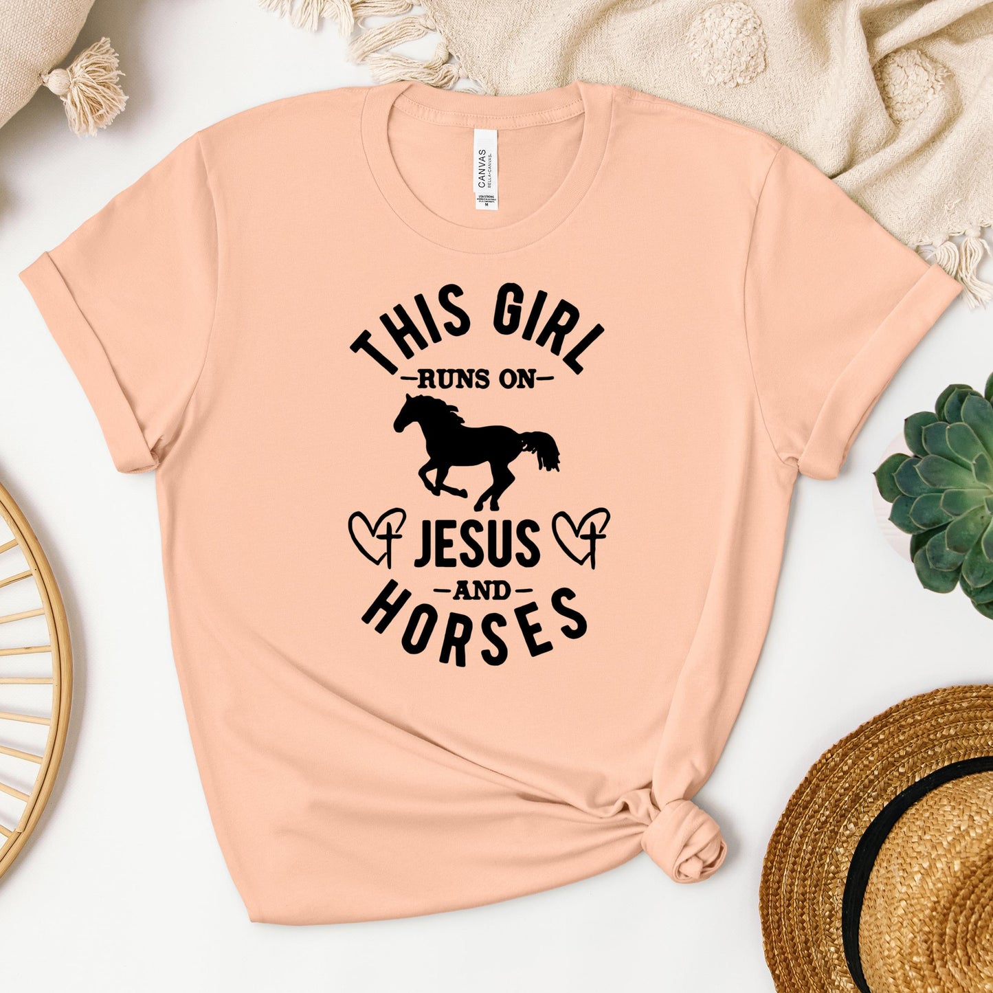 This Girl Runs On Jesus And Horses