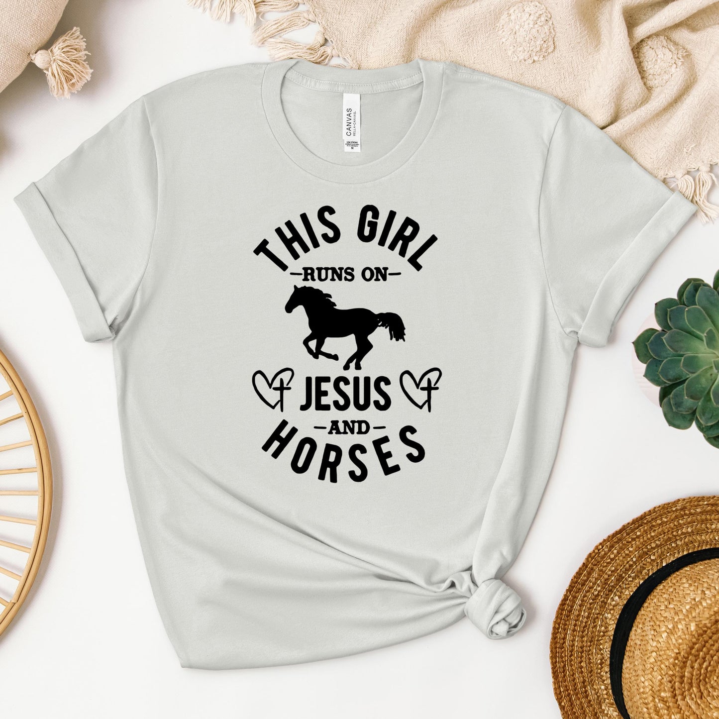 This Girl Runs On Jesus And Horses