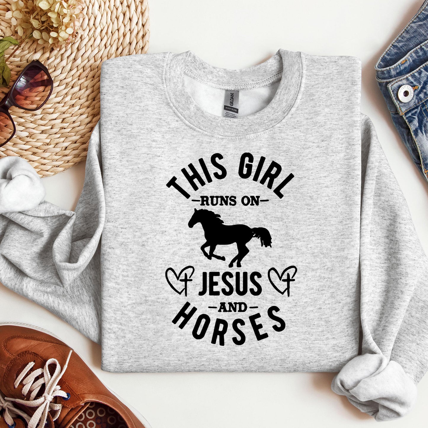 This Girl Runs On Jesus And Horses