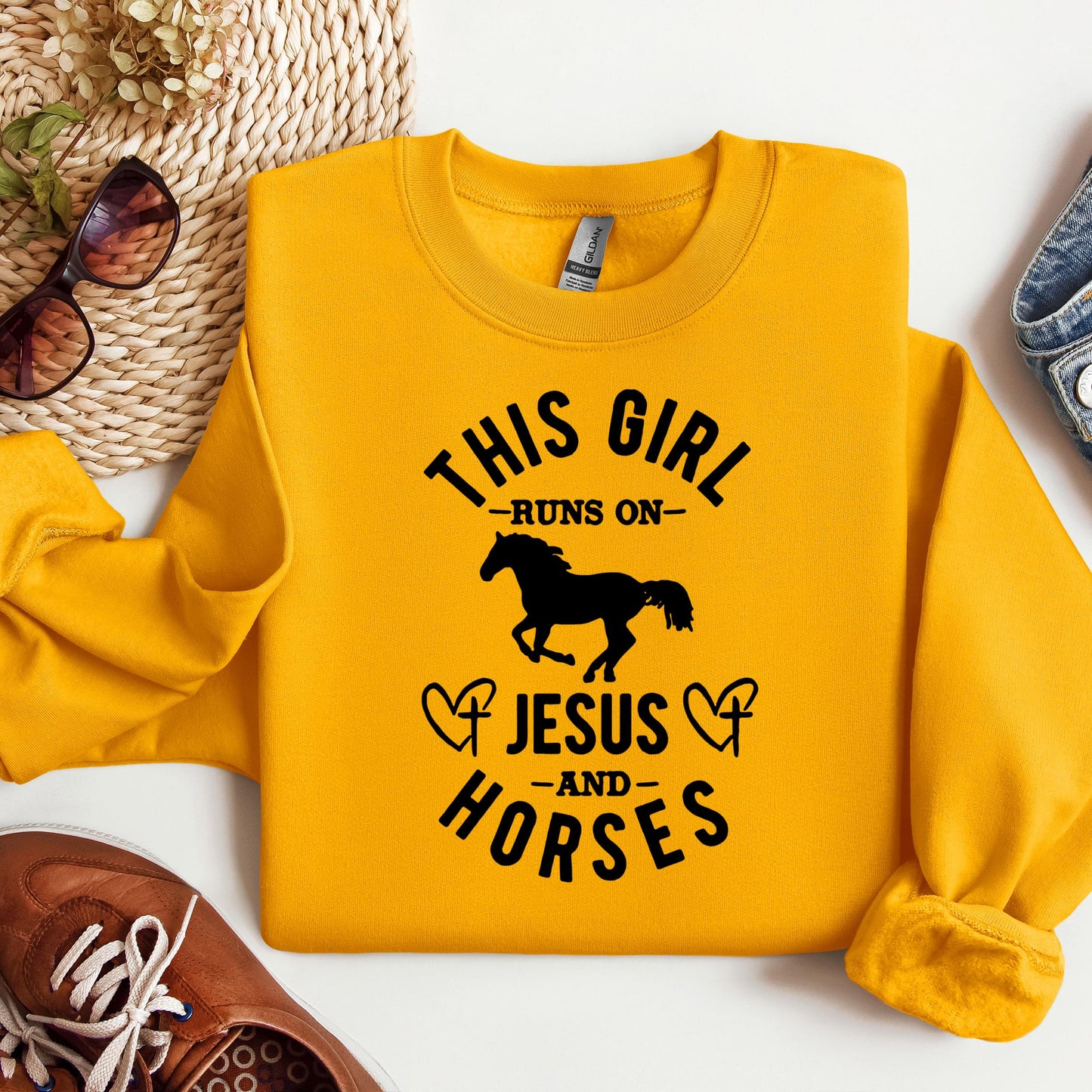This Girl Runs On Jesus And Horses