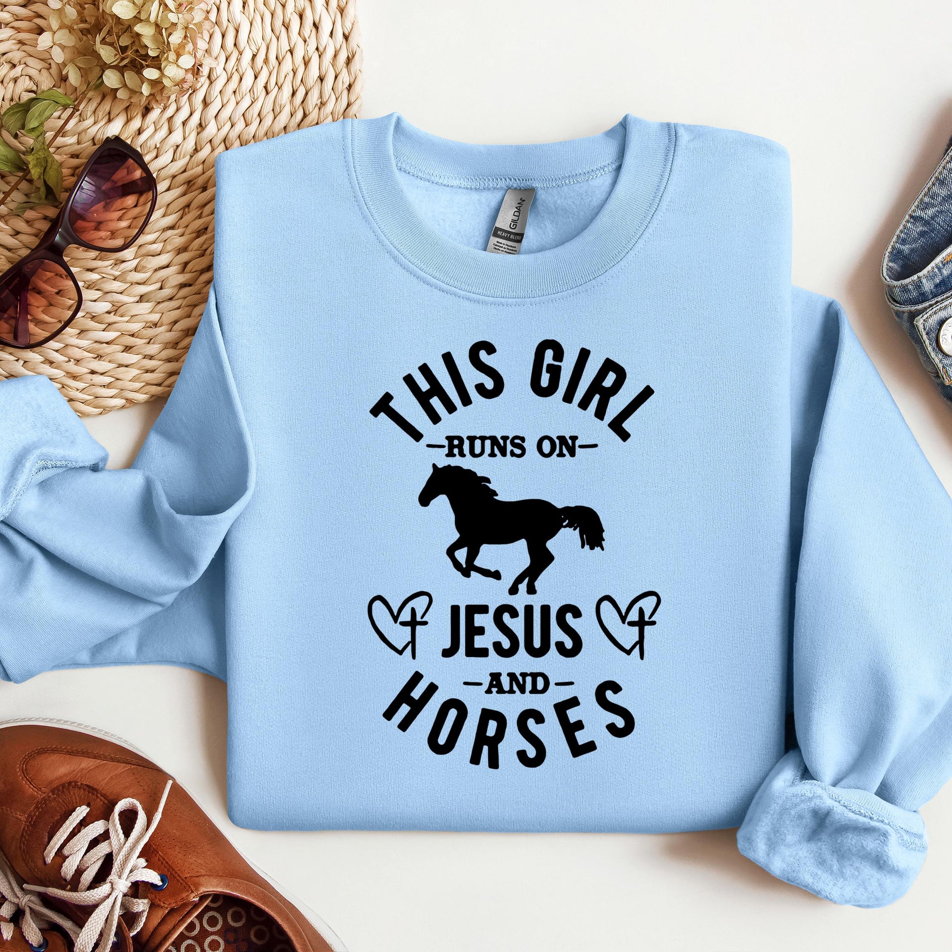 This Girl Runs On Jesus And Horses