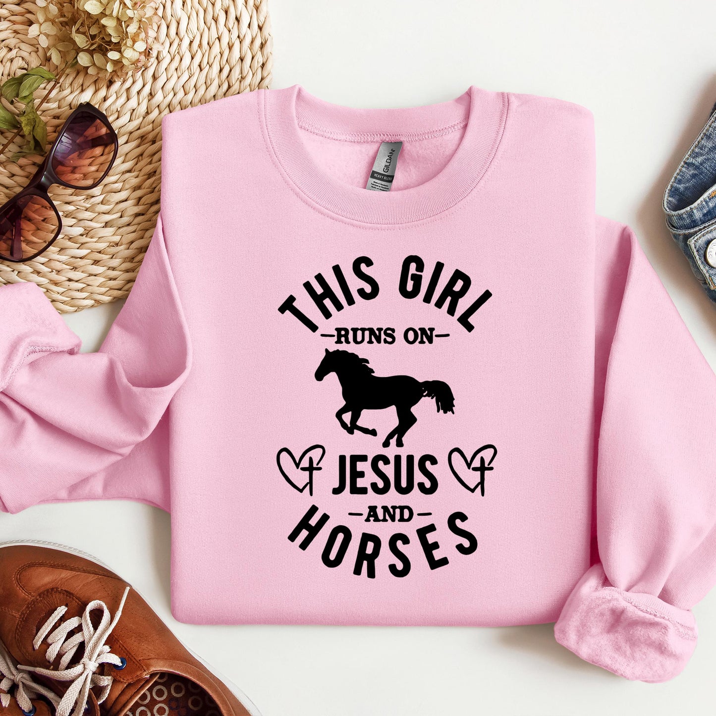 This Girl Runs On Jesus And Horses
