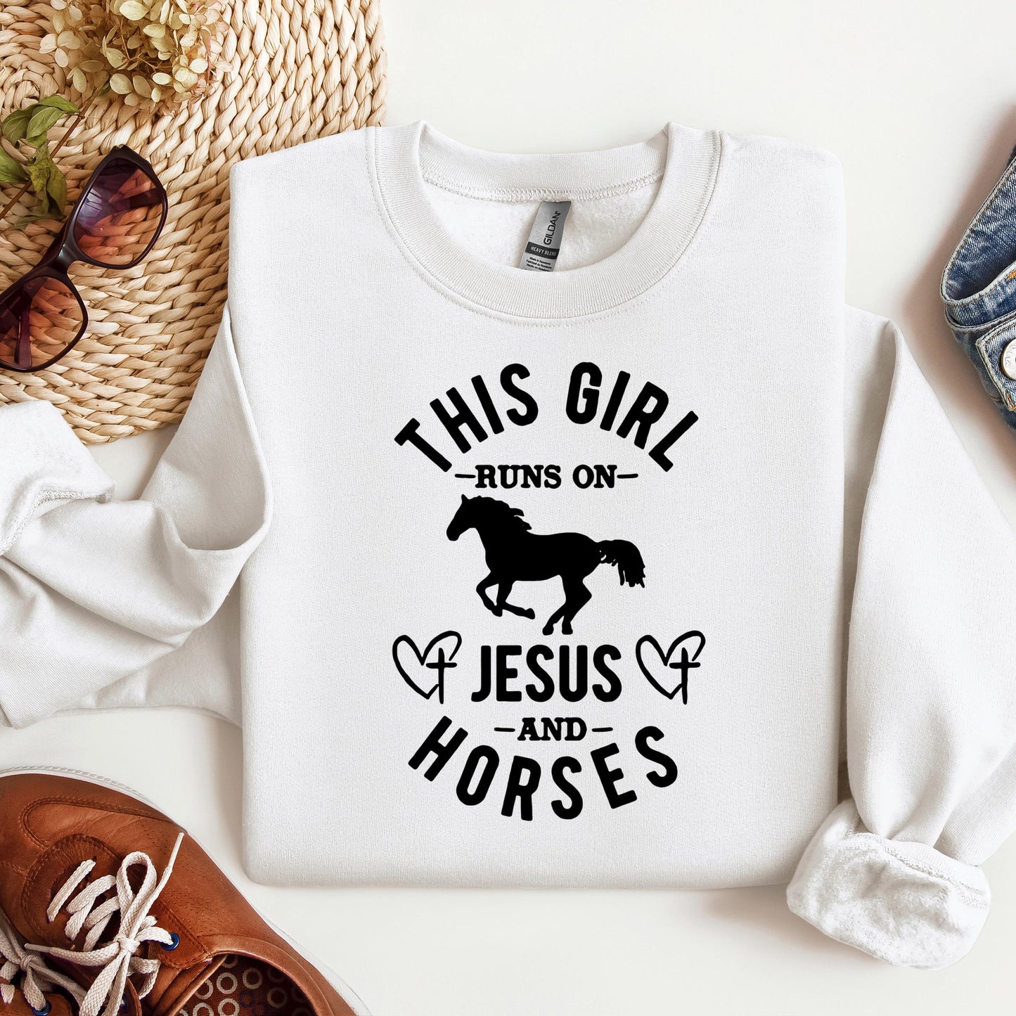 This Girl Runs On Jesus And Horses