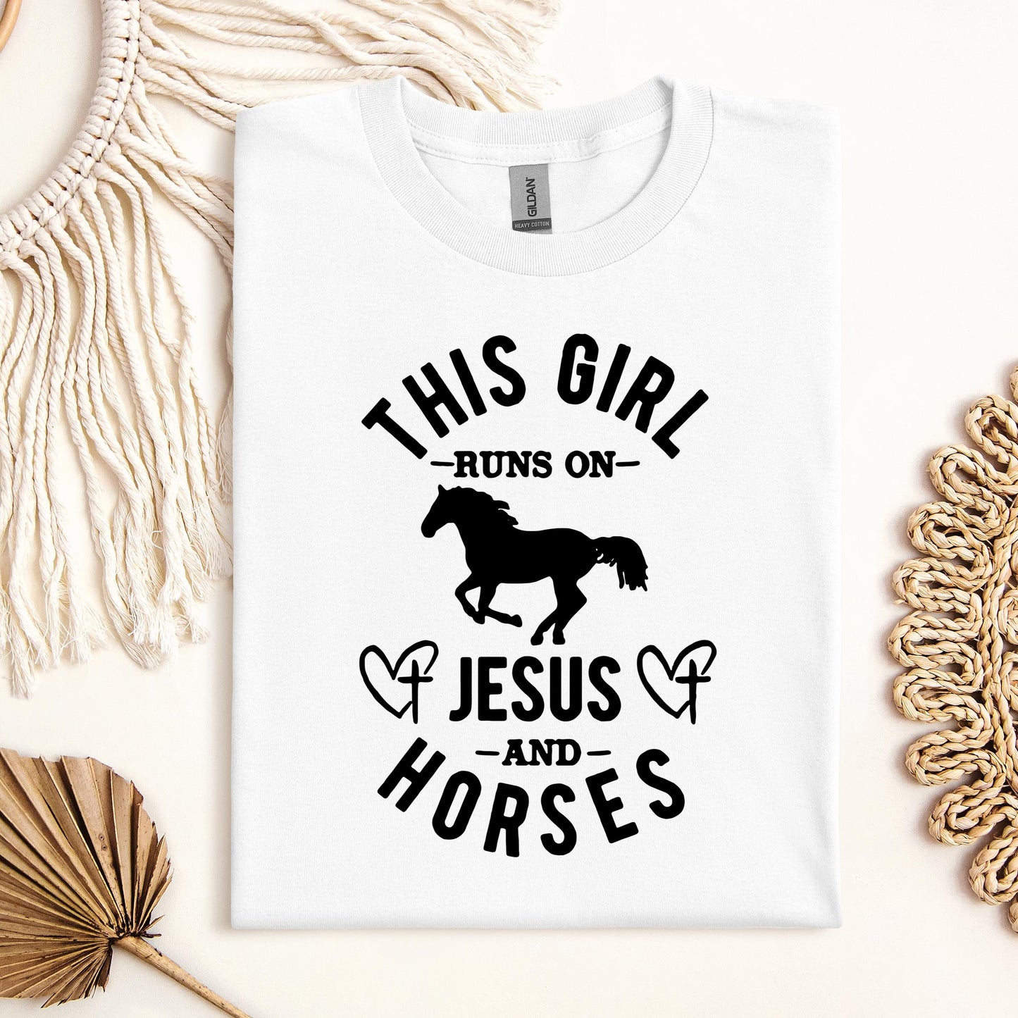 This Girl Runs On Jesus And Horses