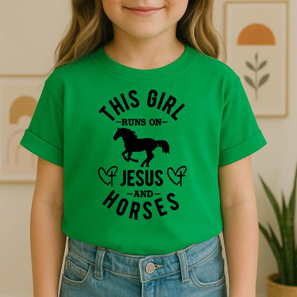 This Girl Runs On Jesus And Horses