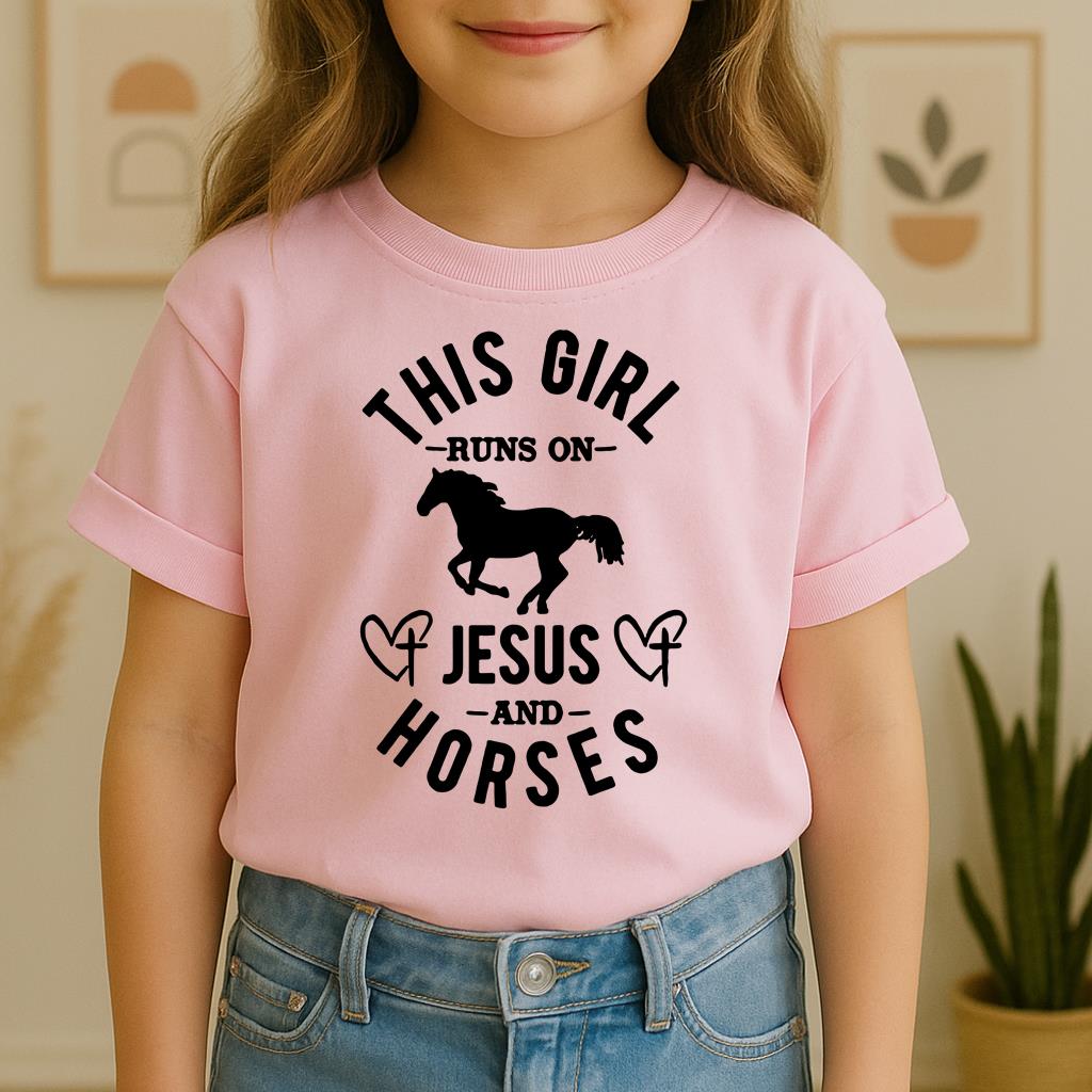 This Girl Runs On Jesus And Horses