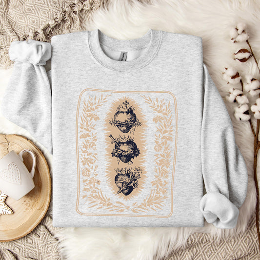 Three Hearts of Holy Family Sweatshirt