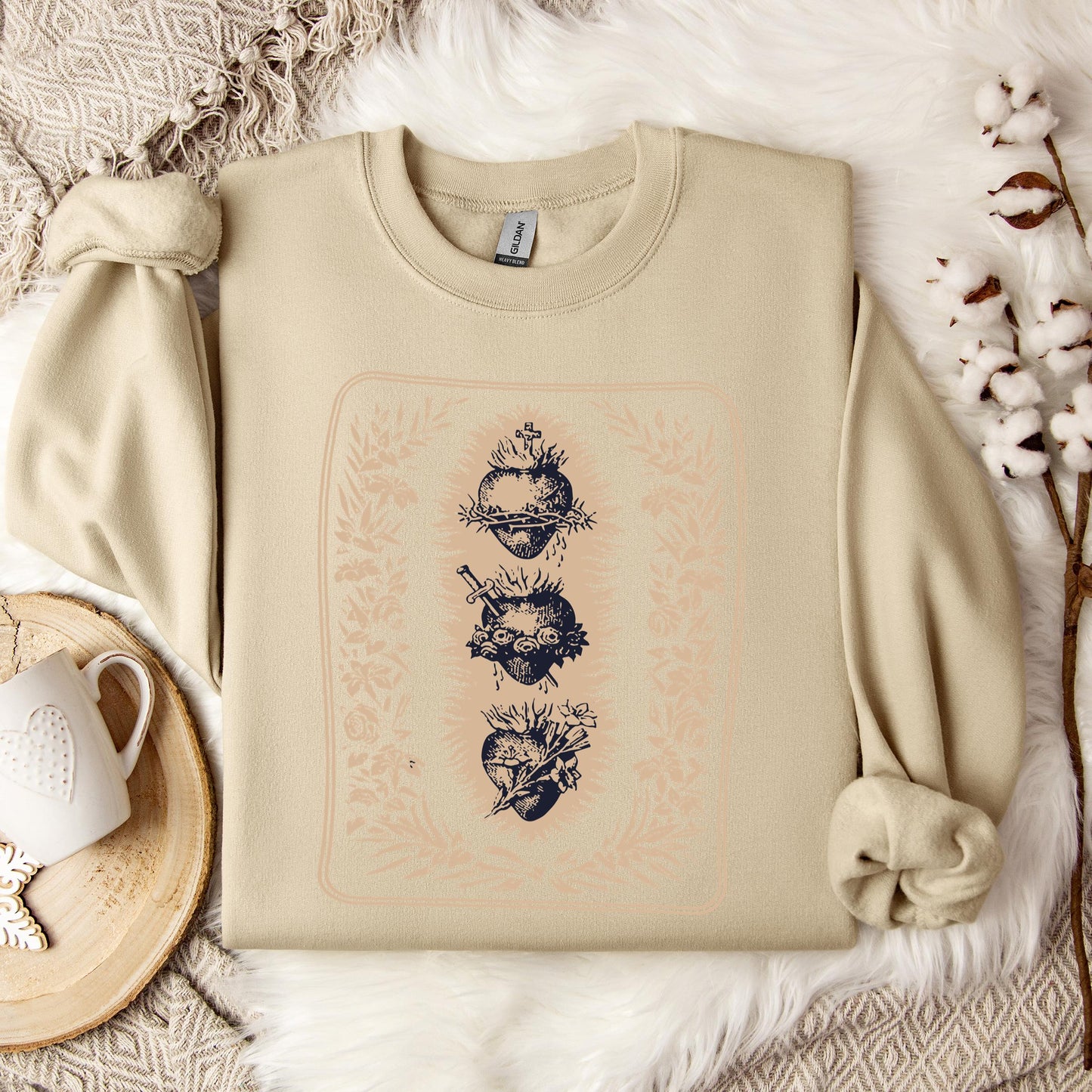 Three Hearts of Holy Family Sweatshirt