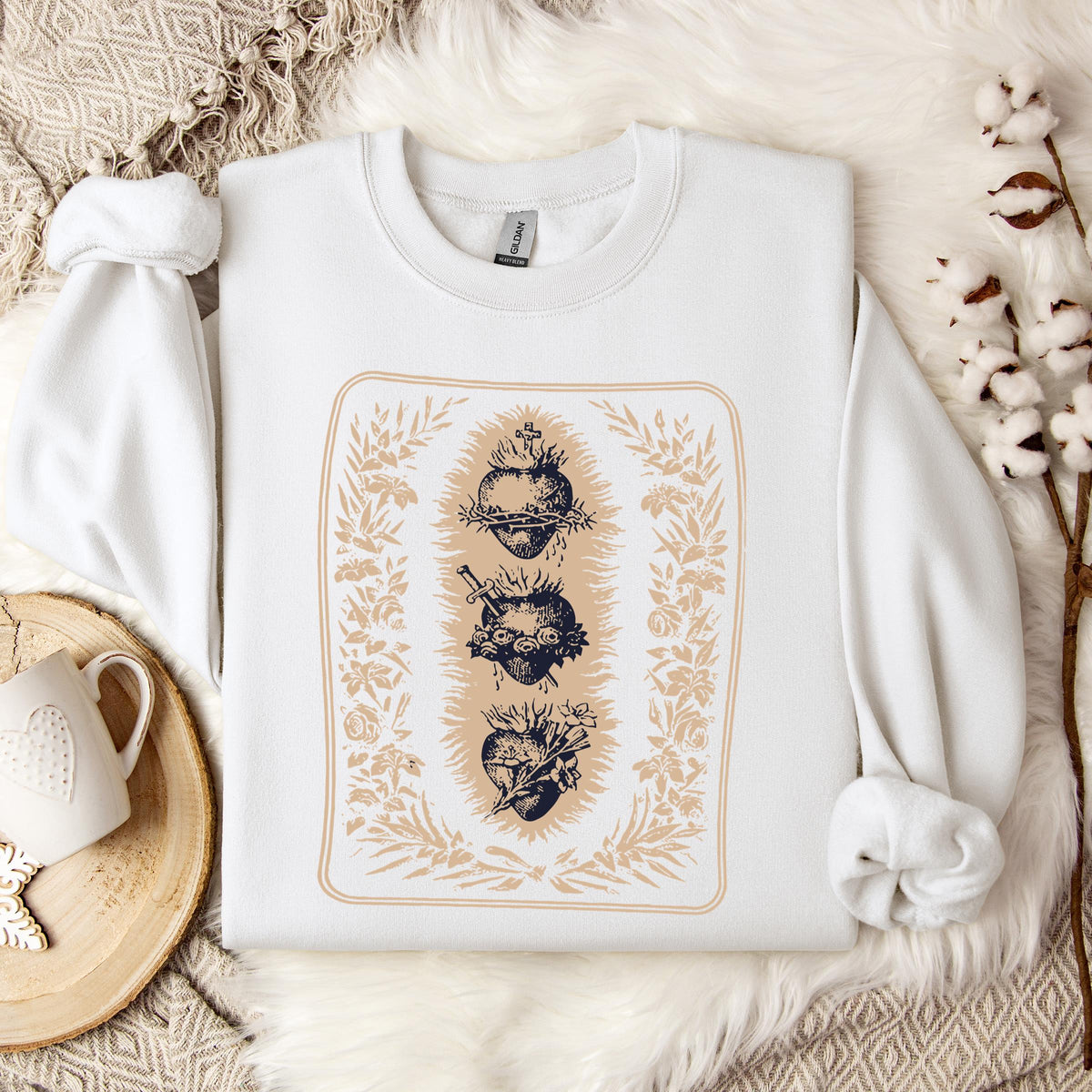Three Hearts of Holy Family Sweatshirt