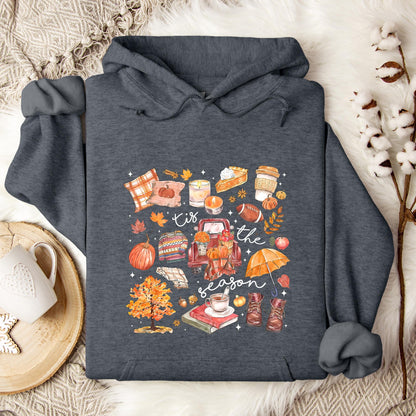 Tis The Season Pumpkin Autumn Fall Hoodie