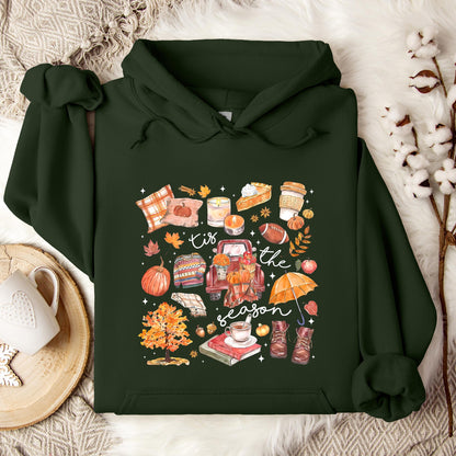 Tis The Season Pumpkin Autumn Fall Hoodie