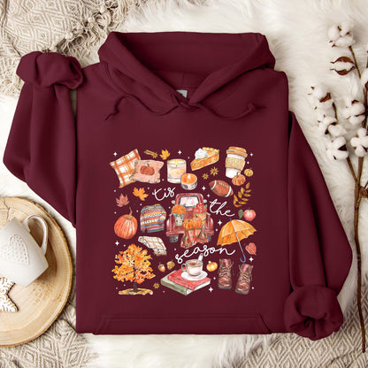 Tis The Season Pumpkin Autumn Fall Hoodie