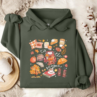 Tis The Season Pumpkin Autumn Fall Hoodie