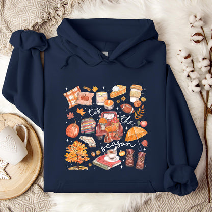 Tis The Season Pumpkin Autumn Fall Hoodie