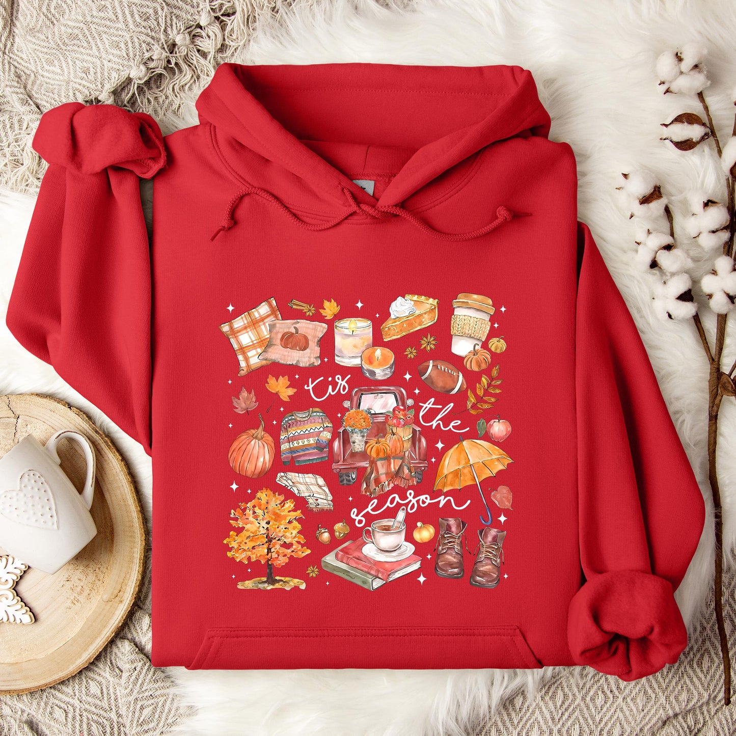 Tis The Season Pumpkin Autumn Fall Hoodie