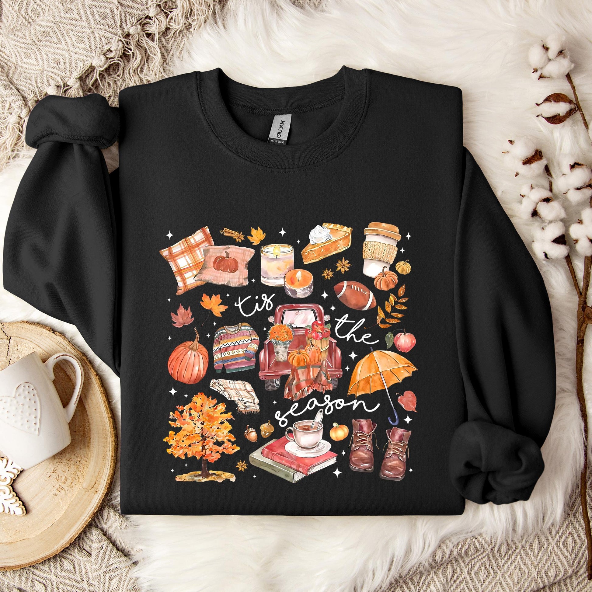 Tis The Season Pumpkin Autumn Fall Sweatshirt