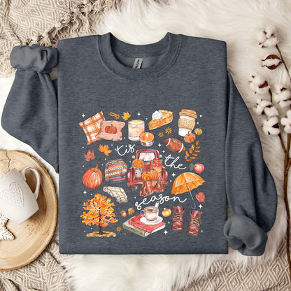 Tis The Season Pumpkin Autumn Fall Sweatshirt