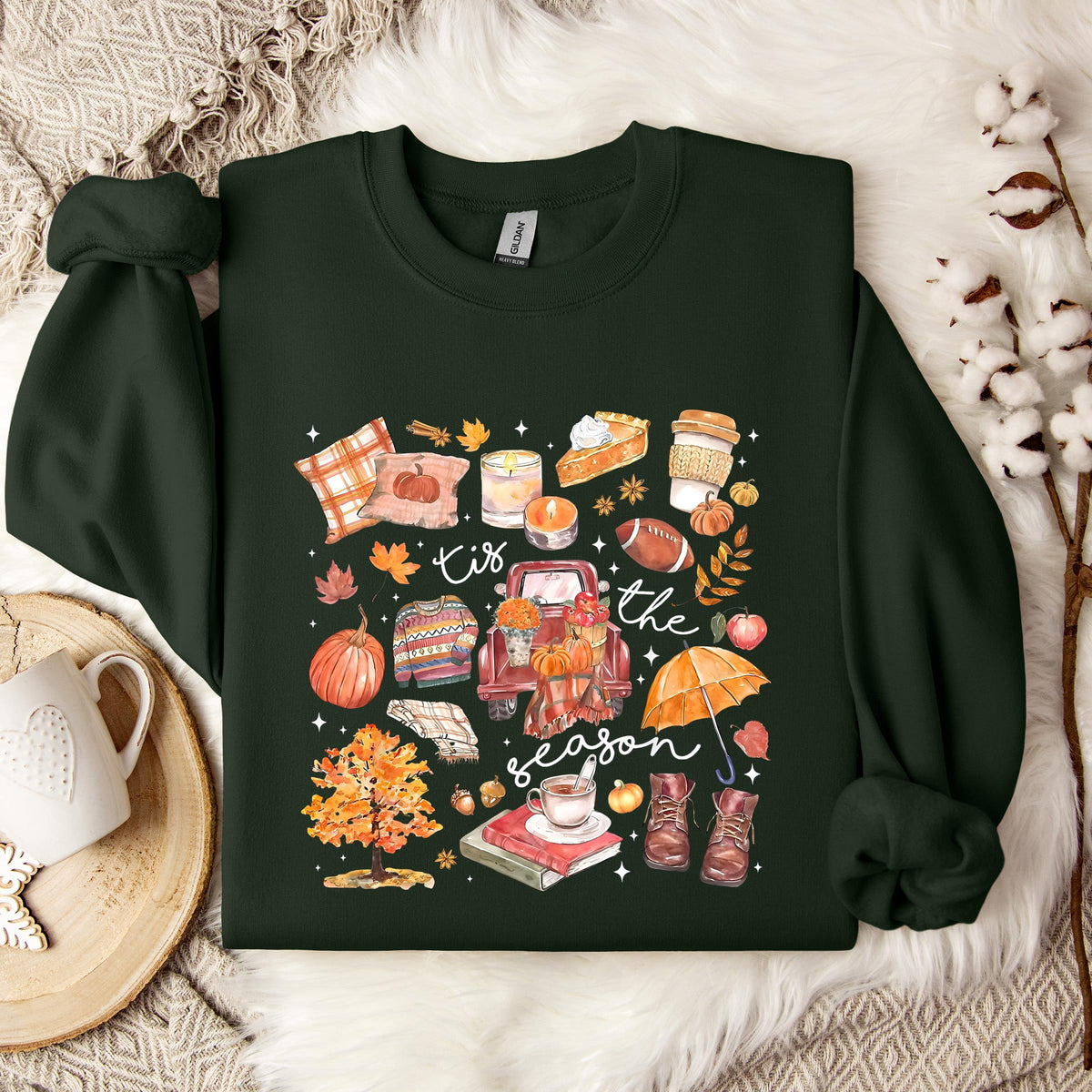 Tis The Season Pumpkin Autumn Fall Sweatshirt
