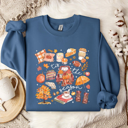 Tis The Season Pumpkin Autumn Fall Sweatshirt