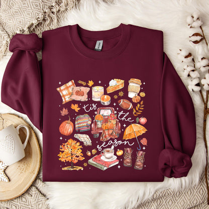 Tis The Season Pumpkin Autumn Fall Sweatshirt