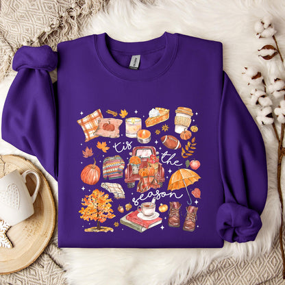 Tis The Season Pumpkin Autumn Fall Sweatshirt