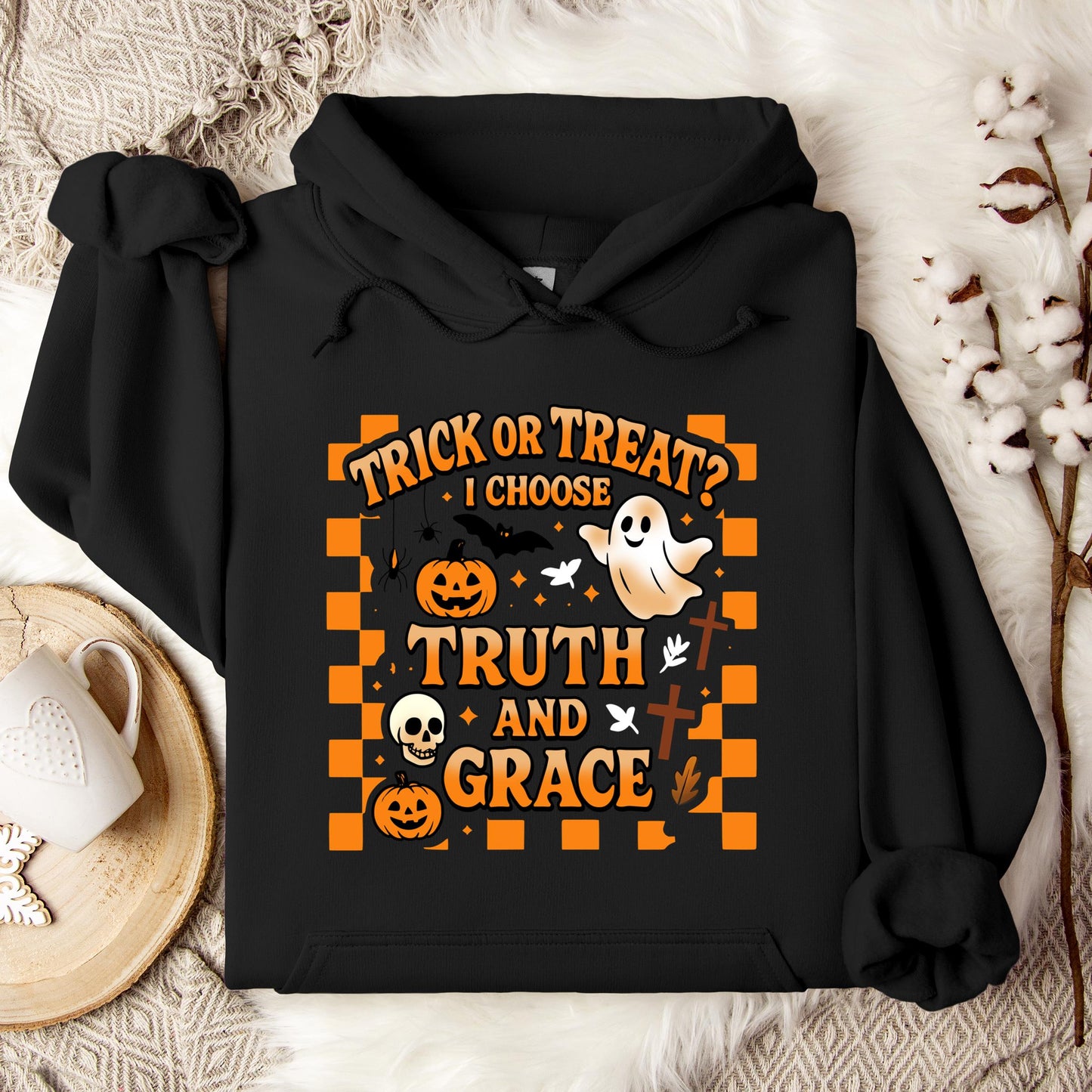 Trick Or Treat I Choose Truth And Grace Hoodie