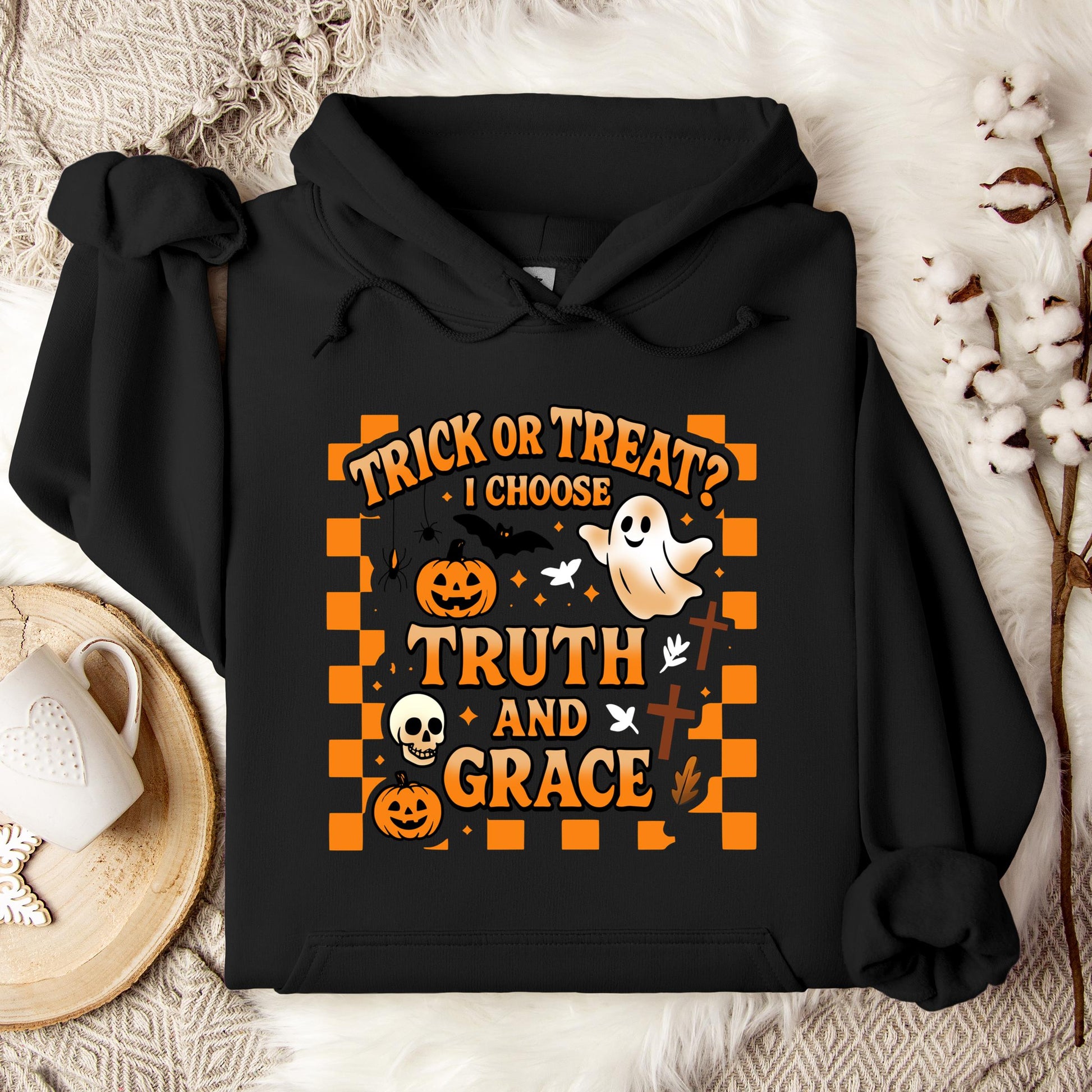 Trick Or Treat I Choose Truth And Grace Hoodie