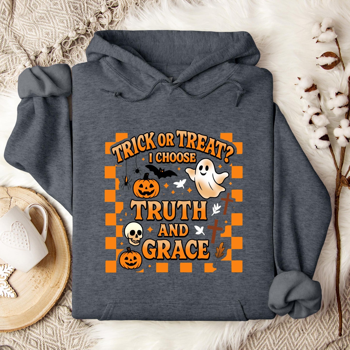 Trick Or Treat I Choose Truth And Grace Hoodie