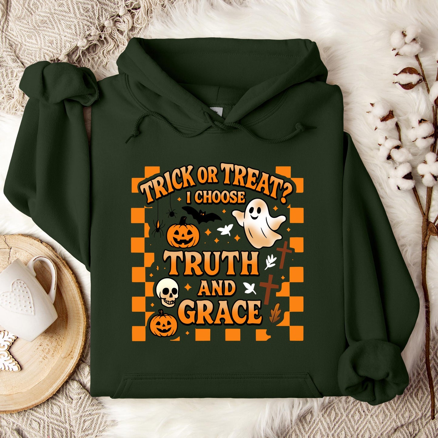 Trick Or Treat I Choose Truth And Grace Hoodie
