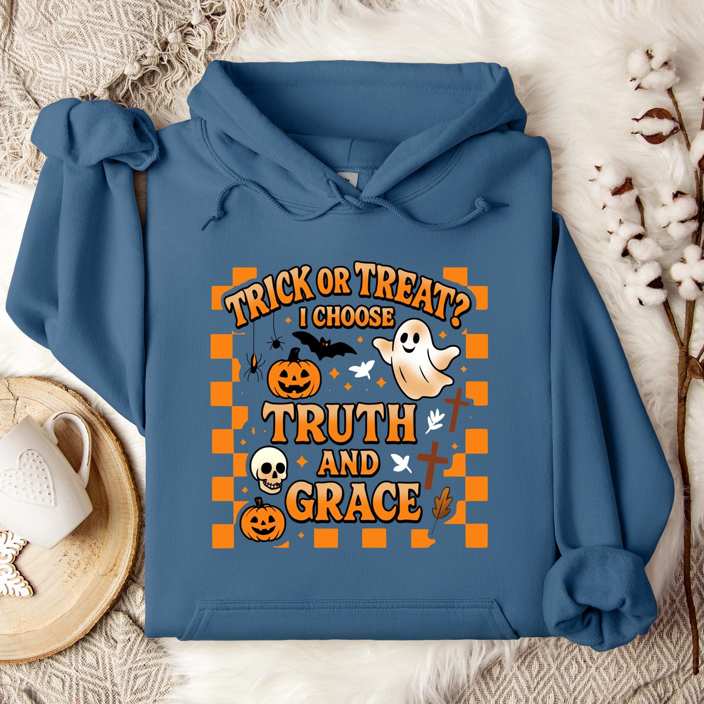 Trick Or Treat I Choose Truth And Grace Hoodie