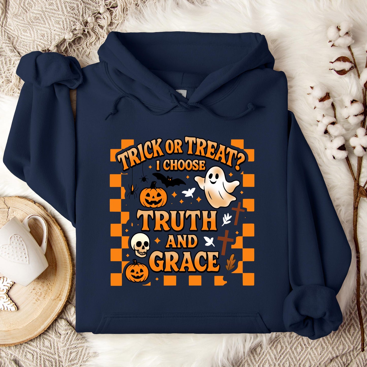 Trick Or Treat I Choose Truth And Grace Hoodie