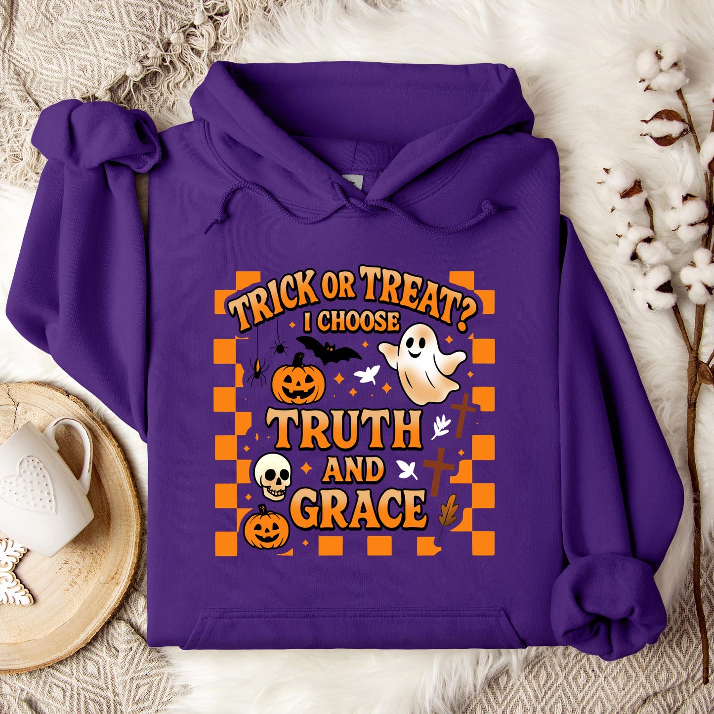 Trick Or Treat I Choose Truth And Grace Hoodie