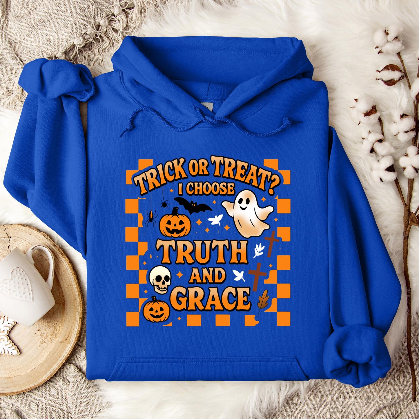 Trick Or Treat I Choose Truth And Grace Hoodie