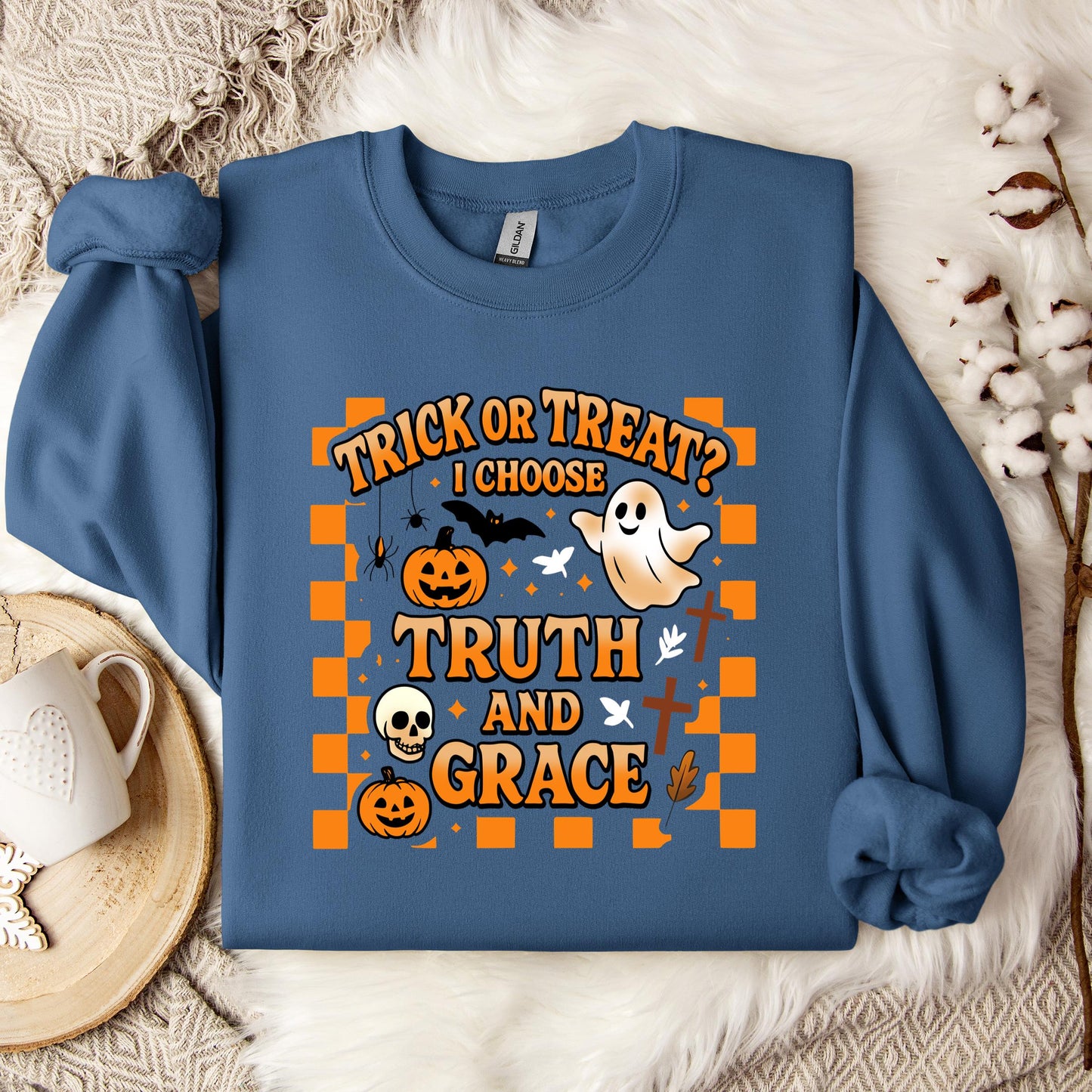 Trick Or Treat I Choose Truth And Grace Sweatshirt