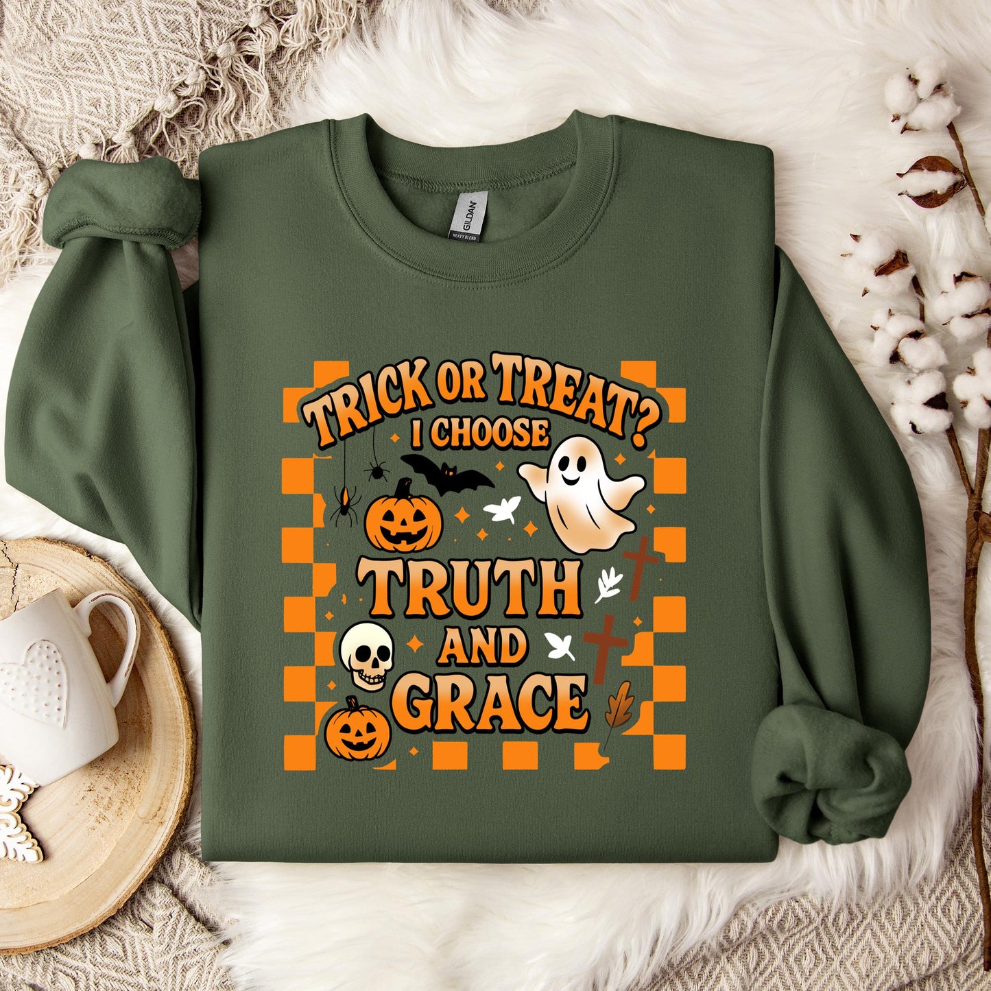 Trick Or Treat I Choose Truth And Grace Sweatshirt