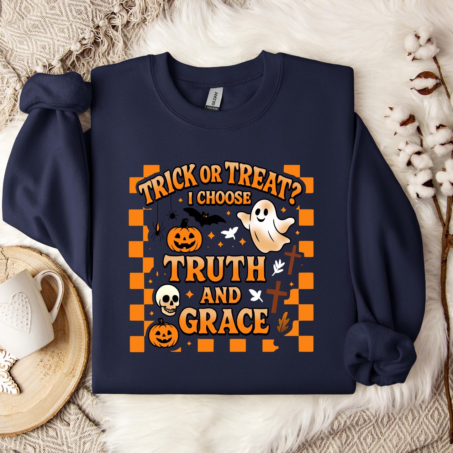 Trick Or Treat I Choose Truth And Grace Sweatshirt