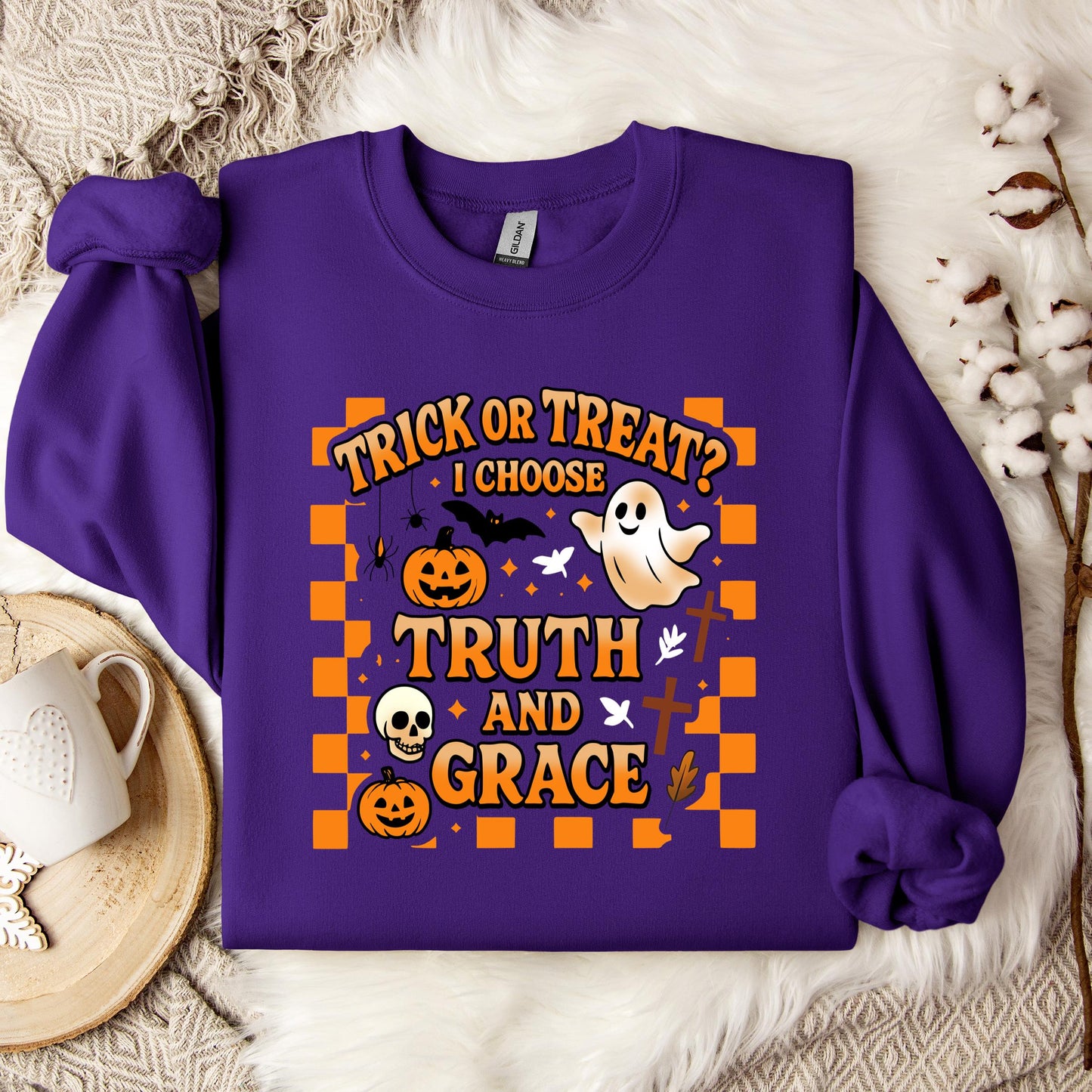 Trick Or Treat I Choose Truth And Grace Sweatshirt