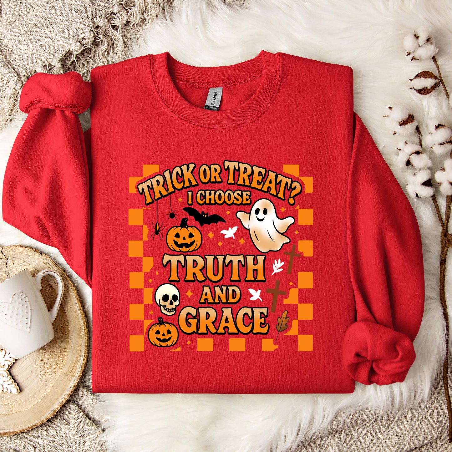 Trick Or Treat I Choose Truth And Grace Sweatshirt