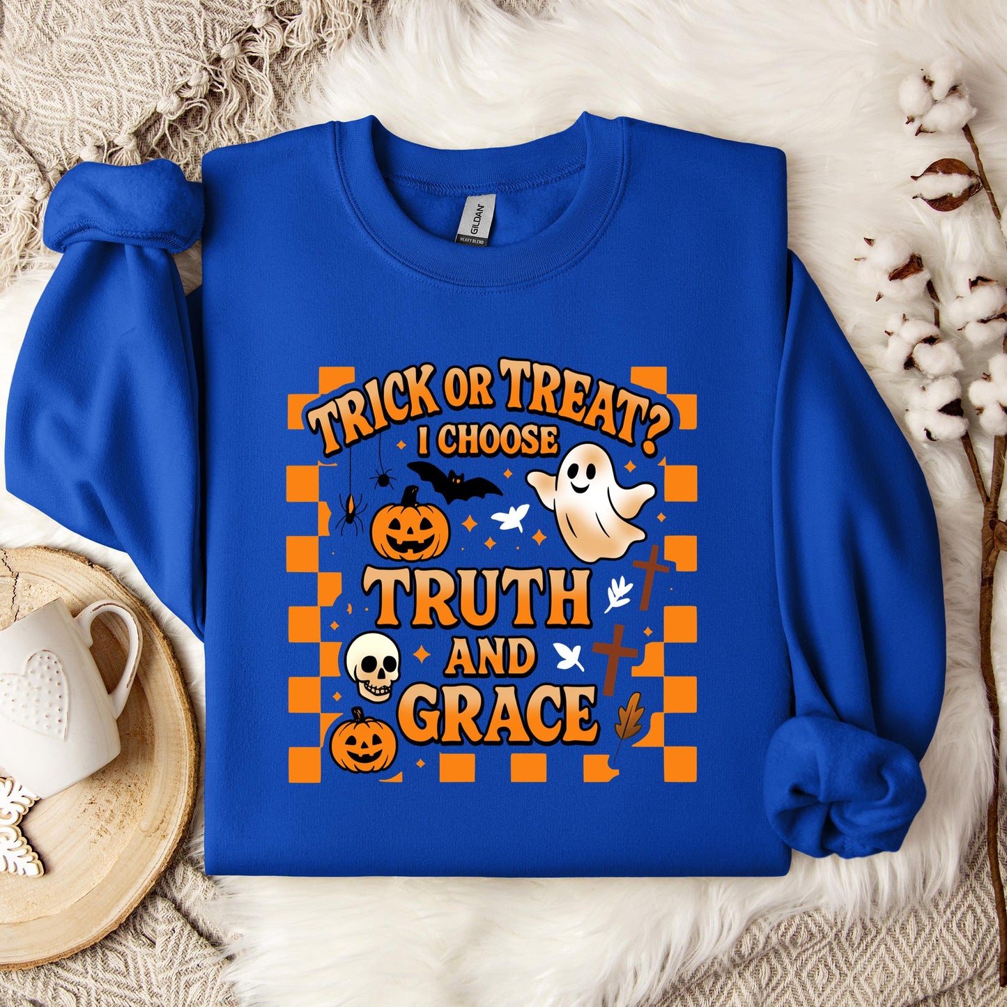 Trick Or Treat I Choose Truth And Grace Sweatshirt
