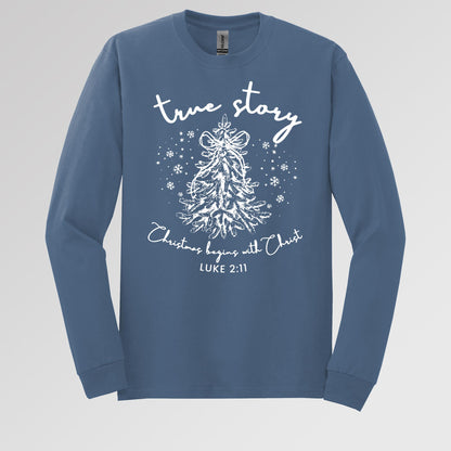 True Story Christmas Begins With Christ Luke 2.11