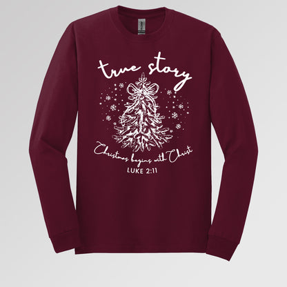 True Story Christmas Begins With Christ Luke 2.11