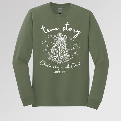 True Story Christmas Begins With Christ Luke 2.11